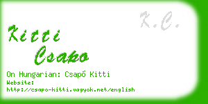 kitti csapo business card